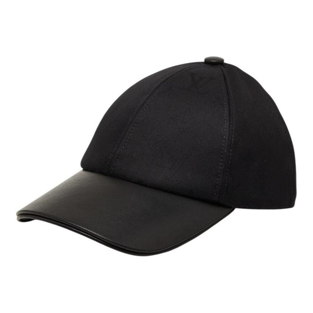 Louis Vuitton Monogram Leather Cotton Silk LV First Baseball Cap Black